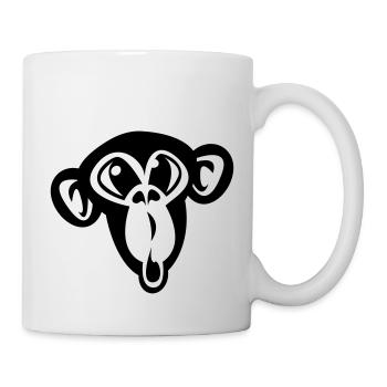 Singe mignon - Mug blanc - blanc - Droite