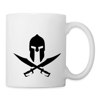 helm spart Spart warrior helm trojan retro vintage - Mug - white - Right