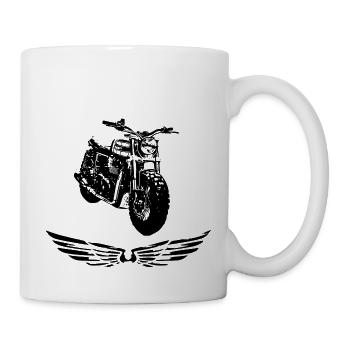 Bike Bike Motorrad in Schwarz - Tasse - Weiß - Rechts