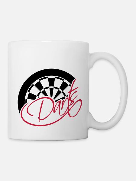 Darts Board Logo Design - Tasse - Weiß