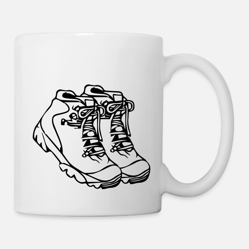 Chaussures de randonnée - Mug blanc - blanc