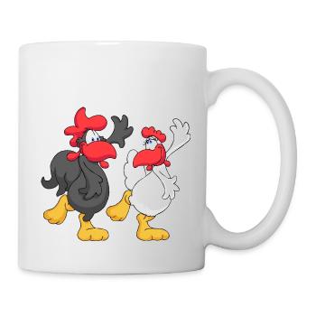 Tanzen Huhn Paar - Tasse - Weiß - Rechts