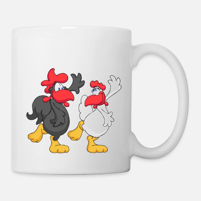 Dancing Chicken Couple - Mug - white