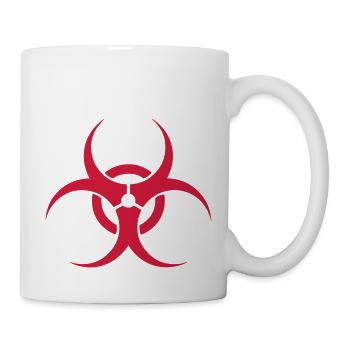 biohazard danger biologique virus toxique - Mug blanc - blanc - Droite