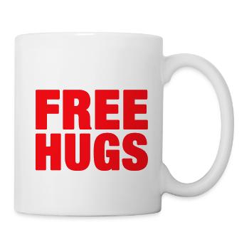 FREE HUGS - Tasse - Weiß - Rechts