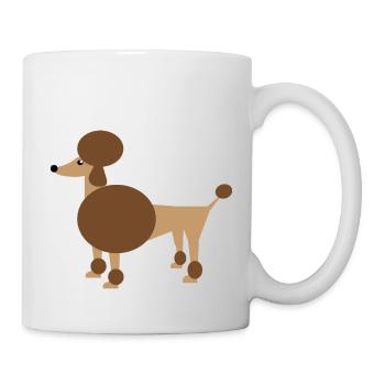 Hund Huenschen Tier Haustie Pudel 3 666 - Tasse - Weiß - Rechts