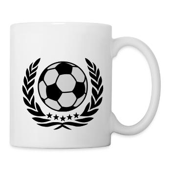 Football couronne etoile champion monde gagant - Mug blanc - blanc - Droite