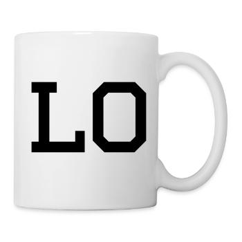 LO, LOVE TEIL 1 FÜR VERLIEBTE PARTNER DESIGN - Tasse - Weiß - Rechts