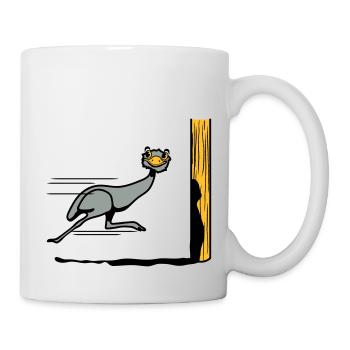 Drôle, autruche émeu course cool drôle de bande de - Mug blanc - blanc - Droite