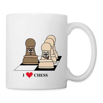 Schach, Bauer, Chess - Tasse - Weiß - Rechts