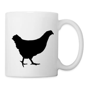 Laufende Huhn Henne - Tasse - Weiß - Rechts