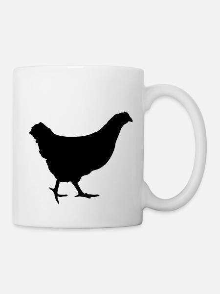 Laufende Huhn Henne - Tasse - Weiß