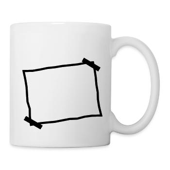 Blank piece of paper stuck note - Mug - white - Right