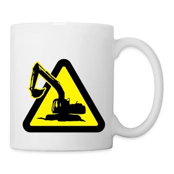 bauarbeiten_mit_bagger_2c - Tasse - Weiß - Rechts