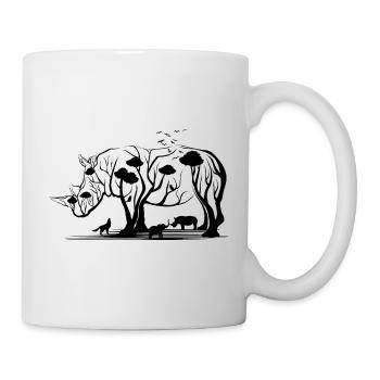 Rhino Tree / Rhino Cubby Unicorn Africa Gift - Mug - white - Right