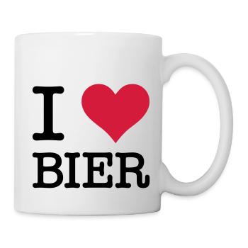 I Love Bier - Tasse - Weiß - Rechts