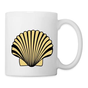 coquille saint jaques coquillage de Compostelle - Mug blanc - blanc - Droite