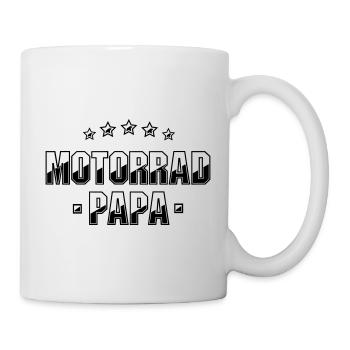 Motorrad Papa Vater Geschenk - Tasse - Weiß - Rechts