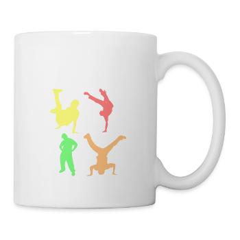 T-shirt de danse de fan de breakdance quatre de breakdancer - Mug blanc - blanc - Droite