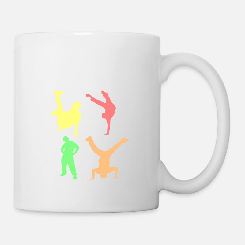 T-shirt de danse de fan de breakdance quatre de breakdancer - Mug blanc - blanc