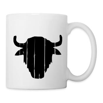 Vintage Buffalo Skull - Mug blanc - blanc - Droite