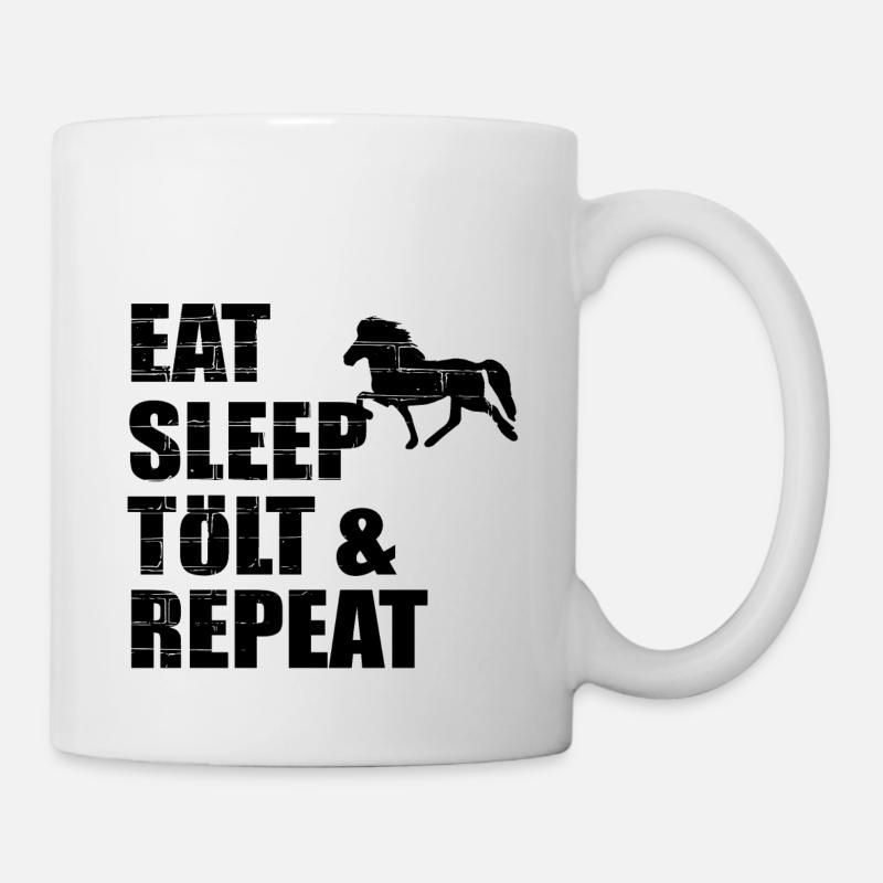 Cheval islandais: Cheval islandais Poney Merch - Mug blanc - blanc