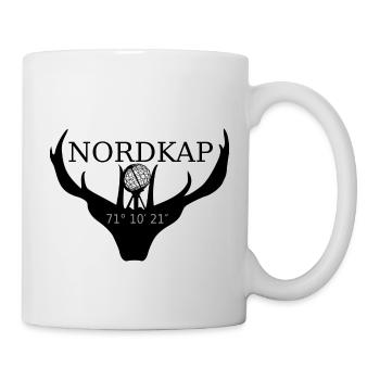 North Cape Norway Moose Earth Coordinates - Mug - white - Right