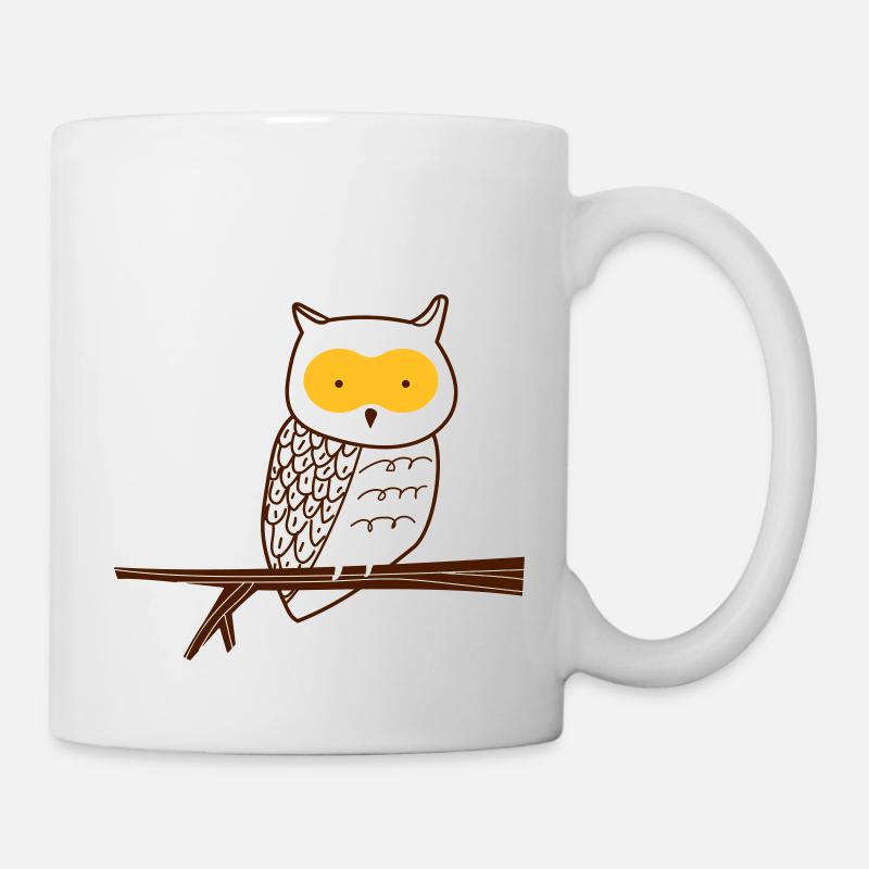 Die Eule - Tasse - Weiß