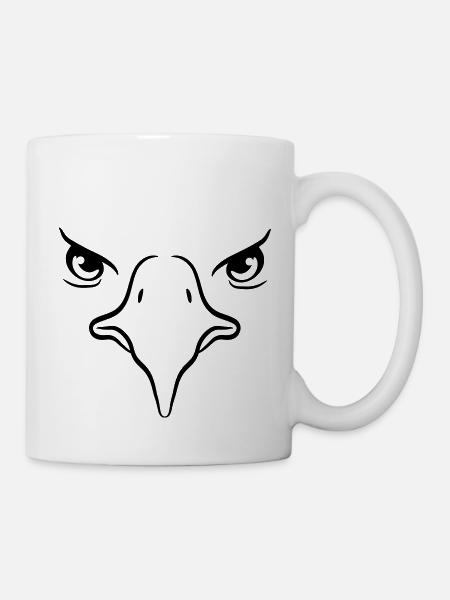 Eagle bec oiseau Eagle eyes - Mug blanc - blanc