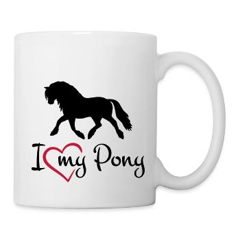 I love my pony, any colours - Tasse - Weiß - Rechts