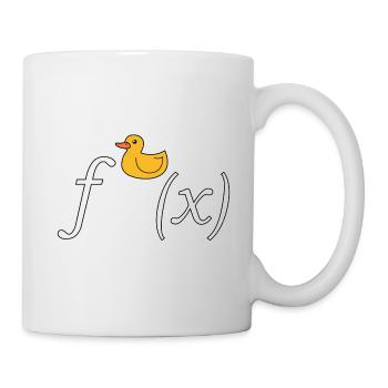 Ente Ableitung Mathe Witz (ohne Text) - Tasse - Weiß - Rechts