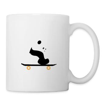 Panda on skateboard - Mug - white - Right