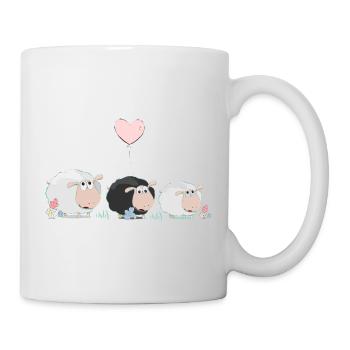 Schafe - Tasse - Weiß - Rechts
