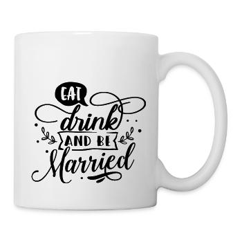Chemise de mariage - Manger, boire et se marier - Mug blanc - blanc - Droite