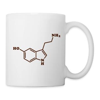Serotonin Molecular Chemical Formula - Mug - white - Right