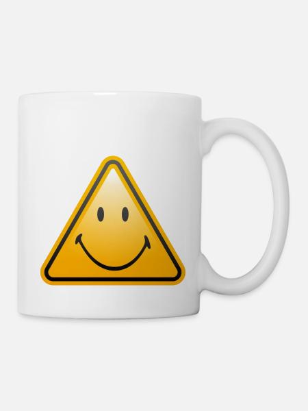 Smiley Shield - Tasse - Weiß