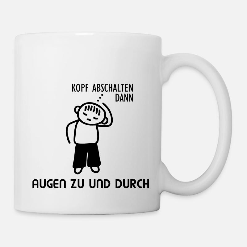 Kopf abschalten - Tasse - Weiß