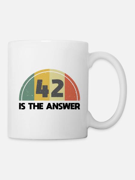 Antwort 42 - Tasse - Weiß