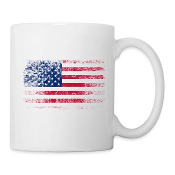 Vintage USA flag - Mug - white - Right