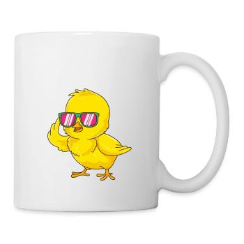Chick Design with Sunglasses Chicken Chicken Chicken Chicken - Mug - white - Right