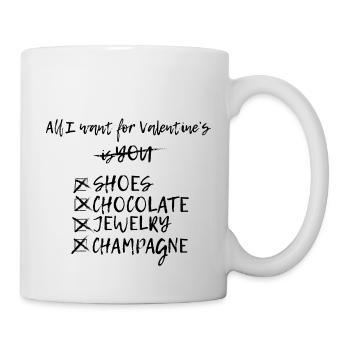 valentine shoes shirt - Tasse - Weiß - Rechts