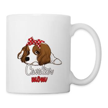 Caricature de maman Cavalier King Charles - Mug blanc - blanc - Droite