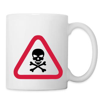skull danger triangle panel 280) - Mug - white - Right