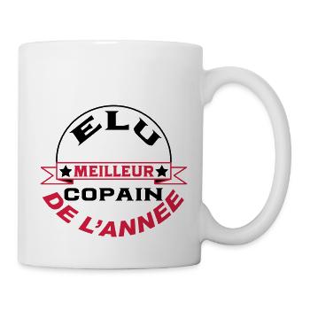 Elu meilleur copain de l'année - Mug blanc - blanc - Droite