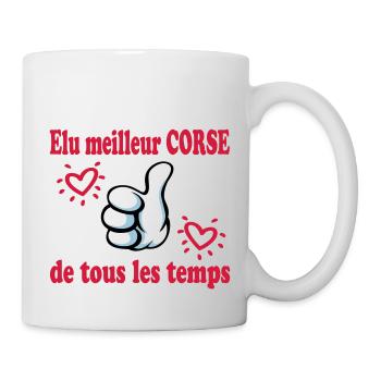 Elu meilleur corse de tous les temps - Mug blanc - blanc - Droite