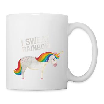 I Sweat Rainbow | Cool Unicorn Retro Vintage Style - Mug - white - Right
