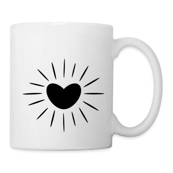 Sommer - Sonne Herz - Tasse - Weiß - Rechts