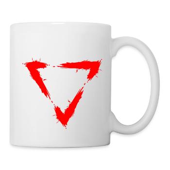 Dreieck Symbol Rot - Tasse - Weiß - Rechts