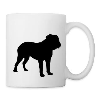 dogue de bordeaux silhouette - Tasse - Weiß - Rechts