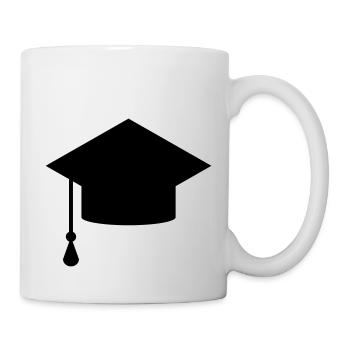 Doktor Hut für Promotion Doktorhut Geschenk - Tasse - Weiß - Rechts